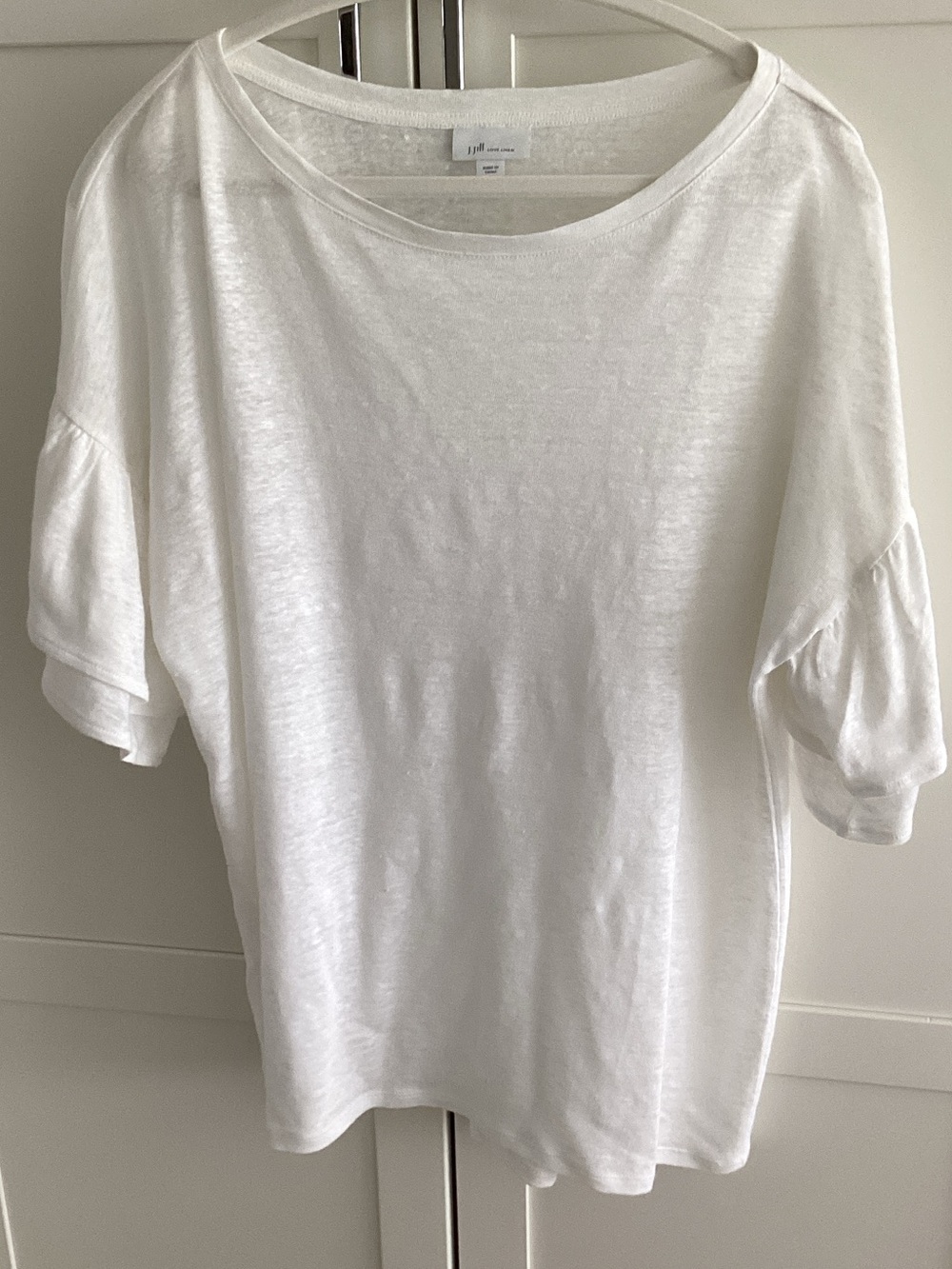 Jill linen flutter sleeve top